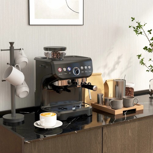 Espresso Machine | Integrated Bean Grinder & Steam Wand | 2L Water Tank - Picture 3 of 6