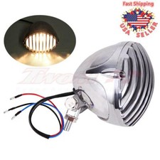 Nueva lámpara de luz de cabeza de parrilla de bala universal para motocicleta M10 para Harley Dyna Bobber