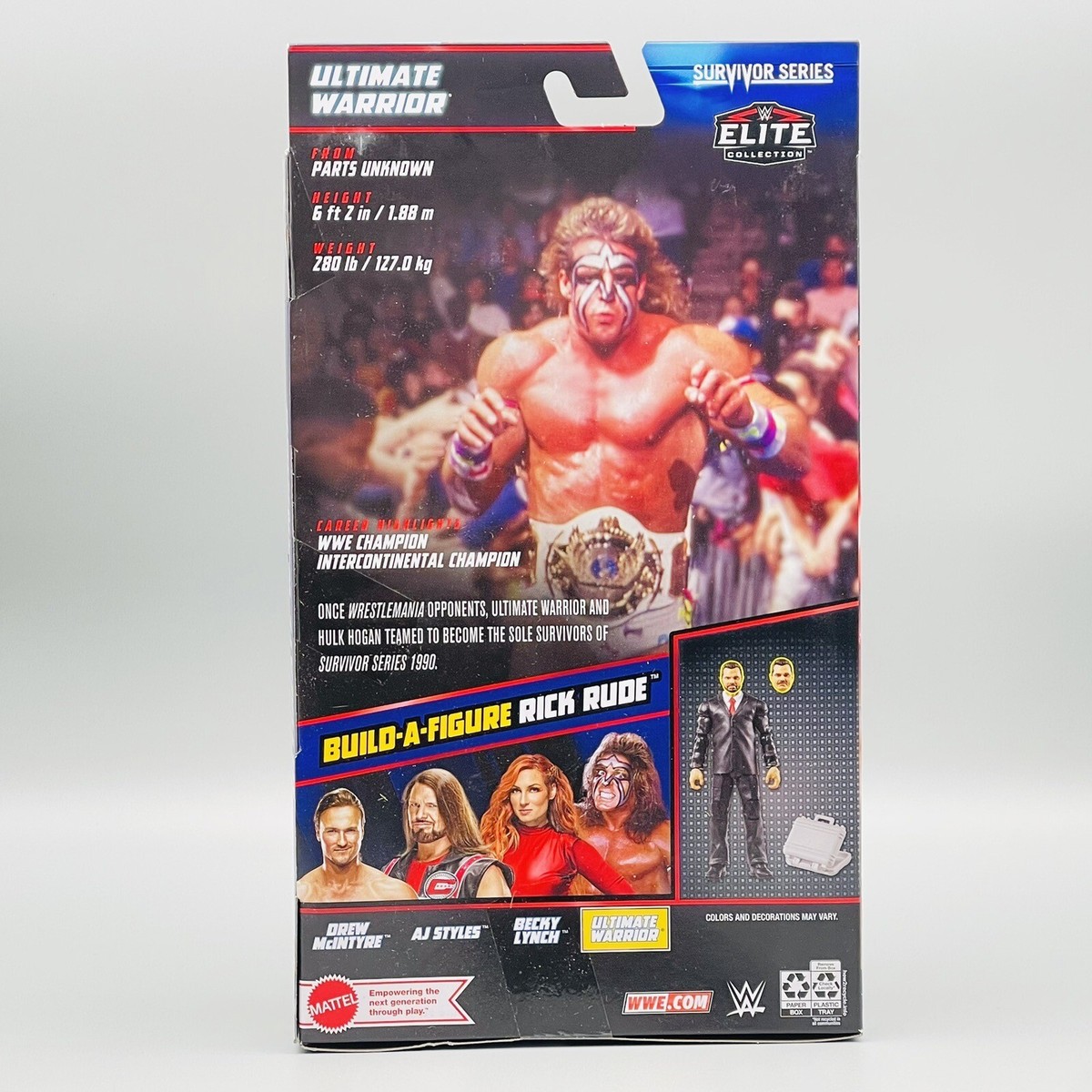 WWE Elite Ultimate Warrior Survivor Series Rick Rude 1997 BAF