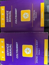 1996 Dodge Chrysler COLT SUMMIT Service Shop Repair Manuals Set Of 2