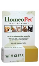 HomeoPet Feline Wrm Clear, 15 ML Per Bottle 450 drops per bottle, NEW SEALED 
