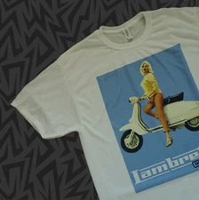 New LAMBRETTA Jayne Mansfield Huge FULL COLOR Ad T-Shirt scooter vespa S - 2XL