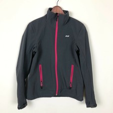 Koppen Gray Soft Shell Pink Zipper Jacket Women's Size Small