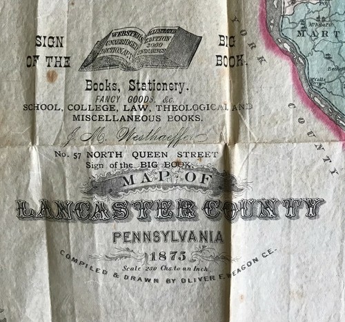 [Pennsylvania]  New Township w/ Lancaster Co. Map   C.W. & C.B. Colton  1875/78  - Picture 8 of 12
