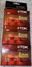 TDK 8mm Superior Grade MP 120 Minute Camcorder Tapes Pack of 3 Sealed NEW
