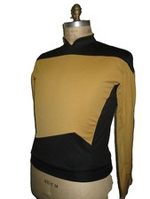 STAR TREK TNG Uniform Polyester - gold  XL - unisex - Filmwelt Berlin