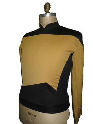 STAR TREK TNG Uniform Polyester - gold  XL - unisex - Filmwelt Berlin
