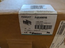 New, Panduit, F4X4WH6, Wire Duct, Narrow Slot, White,4.25 W x 4 D