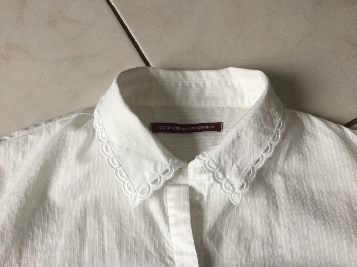 Chemise COMPTOIR DES COTONNIERS taille 40 coton blanc tres bon