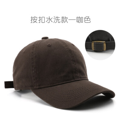 NEU Herren Damen Vintage einfarbig glänzend gewaschene Baumwolle verstellbar Baseballkappe