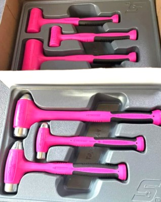 New Snap-on™ 12-pc Pink Soft Grip Dead Blow Hammer Set 6pc New Snap-on™ 12-pc Pink Soft Grip Dead Blow Hammer Set 6pc