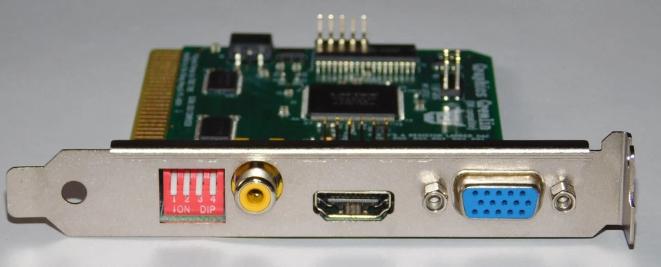 XT CGA MDA Grafikkarte Platine Graphics Gremlin HD DVI VGA Composite ISA Card GN - Bild 3 von 4