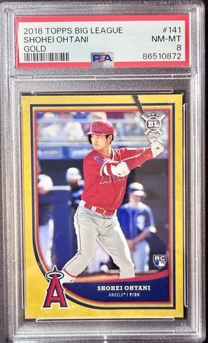 2018 Topps Big League Shohei Ohtani Gold Rookie PSA 8 🔥