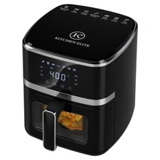 Digital Air Fryer Oven, Compact Cooker with Window, 7 Presets, Nonstick Baske...