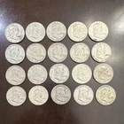 Lot of 20 Franklin Silver Half Dollars 1951-1964 Liberty Bell Reverse 50C Coins