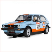 Scalextric C4609 Volkswagen Golf MK1 Gti No.187 Gulf 2014 Rally Monte 1:32 Auto