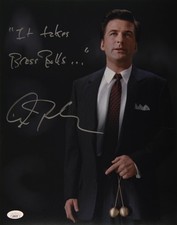Alec Baldwin Signed 11x14 Glengarry Glen Ross "It takes Brass Balls" JSA