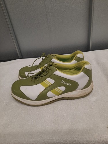 Dexter Women's Lace Up Golf Shoes Size 10 US 40 EU Green White Two Tone - Picture 2 of 7
