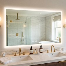 1000x700/1200x700mm Large LED Bathroom Mirror Backlit 3 Colors,Tempered Glass UK