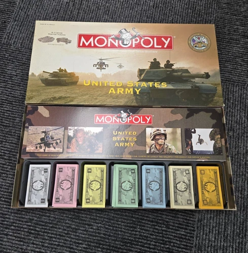 Vintage Monopoly United States Army Edition 2002 Hasbro Board Game Complete
