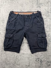Superdry Cargo Shorts Herren W32 Navy Blau Utility Combat Military Field Core