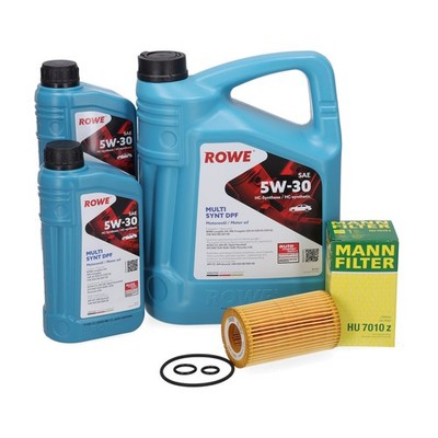 7L ROWE MULTI SYNT DPF 5W30 Motoröl + MANN Ölfilter für MERCEDES-BENZ OM651