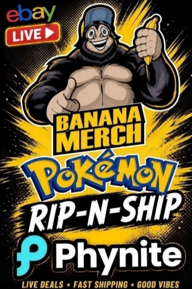 PHYNITE POKEMON PACKS! 🍌 BANANA MERCH 🍌 LIVE | RipnShip One Piece Pokemon