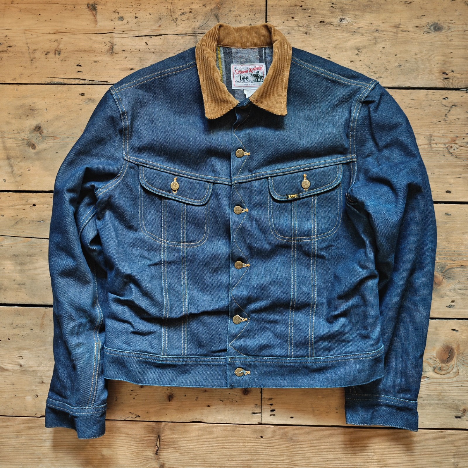 Rare 1960s Lee Storm Rider 101LJ Denim Jacket USA 44L - Mint!