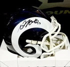 Davante Adams Signed White Horn Mini Helmet Los Angeles Rams Metabilia Certified