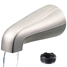 Dreyoo Universal Bath Tub Spout with Adapter, 5" Bathroom Brushed Nickel