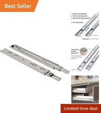 Pack of 10 Ball Bearing Drawer Slides, 16Inch Full Extension, 100Lbs Capacity