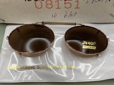 New Driving UV 08151 Eye Protection Clip on Sunglasses 51MM Gold/Amber