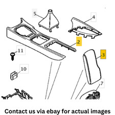 2000 Jaguar Mittelkonsole Armlehne Deckel & obere Konsole gebraucht OEM XR815...