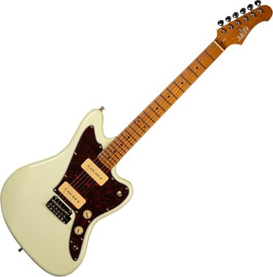 Jet Guitars JJ-300 P90 OW Olympic White E-Gitarre Pappel Ahorn geröstet Pickup