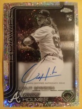 Grant Holmes Auto 2025 Topps Chrome Black White Mini Diamond Rookie Autograph RC