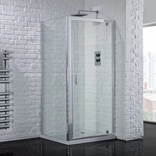 Image of Aquadart Venturi 6 Frameless Pivot Shower Door Easy-Clean Glass 800 x 1900mm