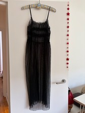 Black Sheer Tulle Maxi Dress, Size S/M