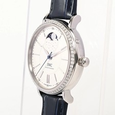 IWC Portofino Moonphase 37 IW459008 Silver Men's Used Watch #31110 2