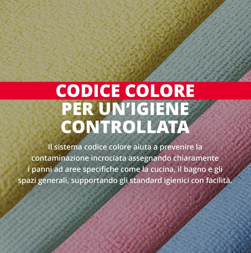 Vileda Professional PURmicro Colors - 4 Streifenfreie Mikrofasertücher Für Perfekte Reinigung