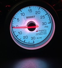 Apexi El White Mechanical Boost Gauge 60mm Pressure Tested Jdm Turbo Meter