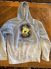 Nickelodeon SpongeBob SquarePants Hoodie Faded Blue 'Since 1999', Men  s Small