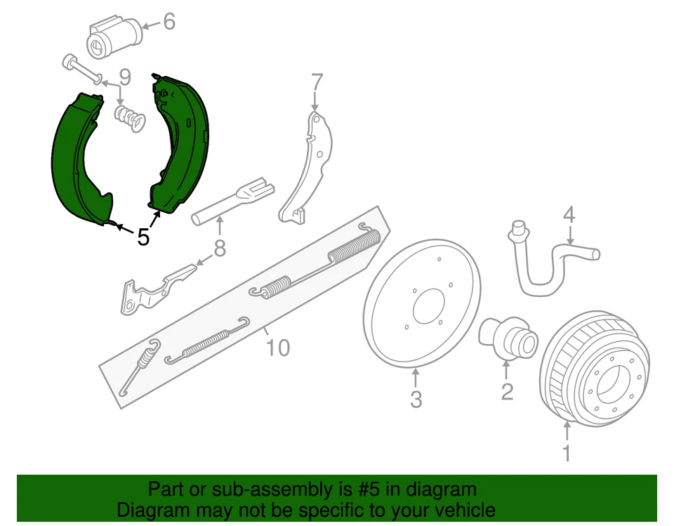 Подлинный комплект задних барабанных тормозных колодок GM 19150002 - Изображение 4 из 4