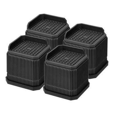 Bed Risers, Square Heavy Duty Stackable Lift Block to 1 Inch & 2.8 Inch, Black