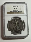 1875-CC Silver Trade Dollar NGC XF40 Rare Tough Type Coin
