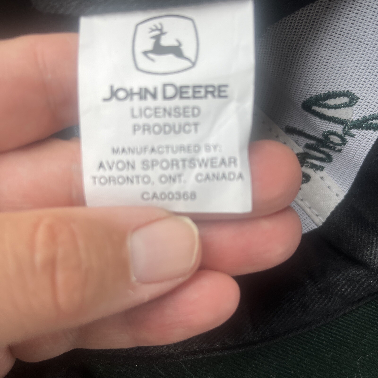 Vintage John Deere Script Strapback Baseball Outd… - image 4