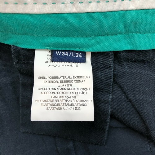 GANT Blu Scuro Slim Pantaloni Chino Pantaloni Taglia W34 L34 - Foto 5 di 7
