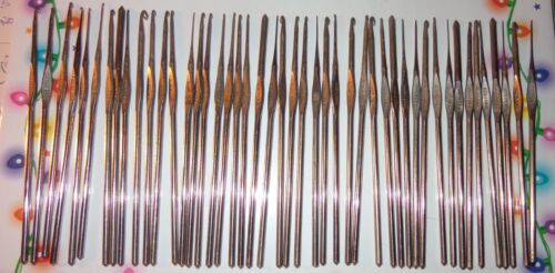 LOTTO MISTO 46 UNCINETTI BOYE VINTAGE METALLO COLOR ARGENTO 12 MISURE DIVERSE - Foto 4 di 7