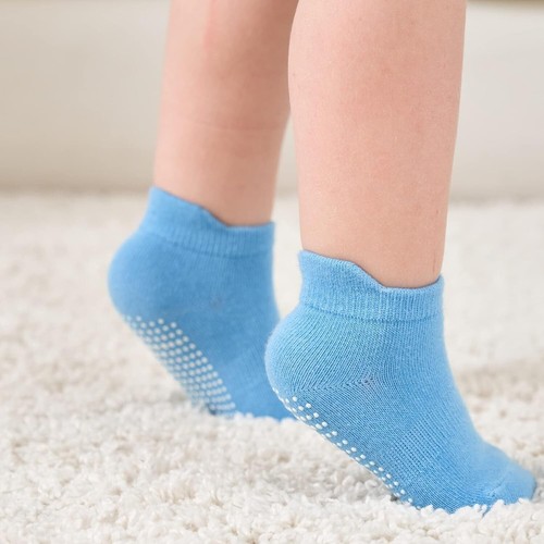 9 Pairs Baby Non-Slip Grip Socks with Anti-Skid Soles for Infants & Toddlers - Picture 6 of 11