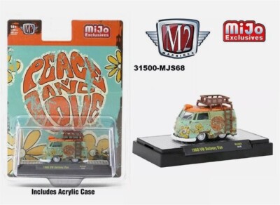 1960 Volkswagen Delivery Peace & Love Weathered 1:64 M2 Machines 31500-MJS68