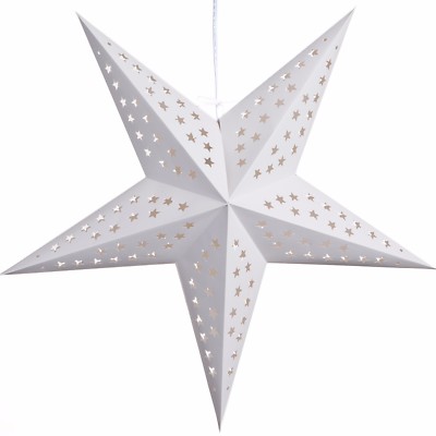 Decorative Paper Star Lights with 12 Foot Power Cord Included 